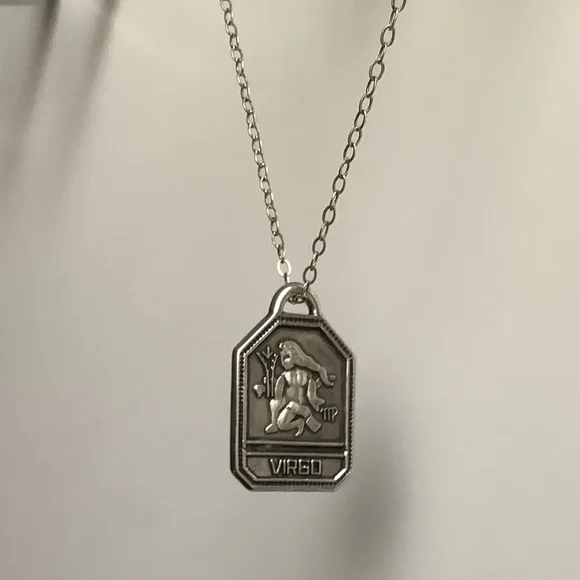 Virgo zodiac pendant-charm 16” chain (astrology) New Vintage sterling silver - Picture 4 of 13